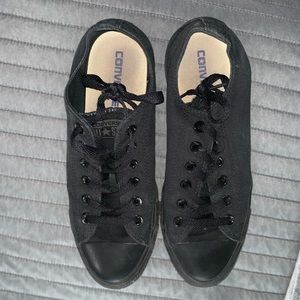 All Black Low Top Converse